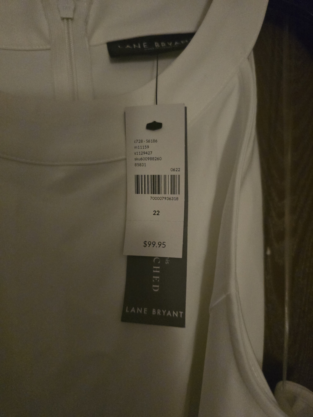 NWT Lane Bryant White Sleeveless Belted Wide-Leg Jumpsuit - Size 22 - Picture 6 of 6